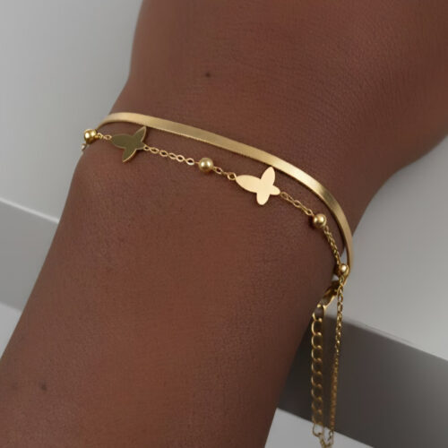 2-in-1 Layered Stainless Steel Necklace (18K Gold Plated)